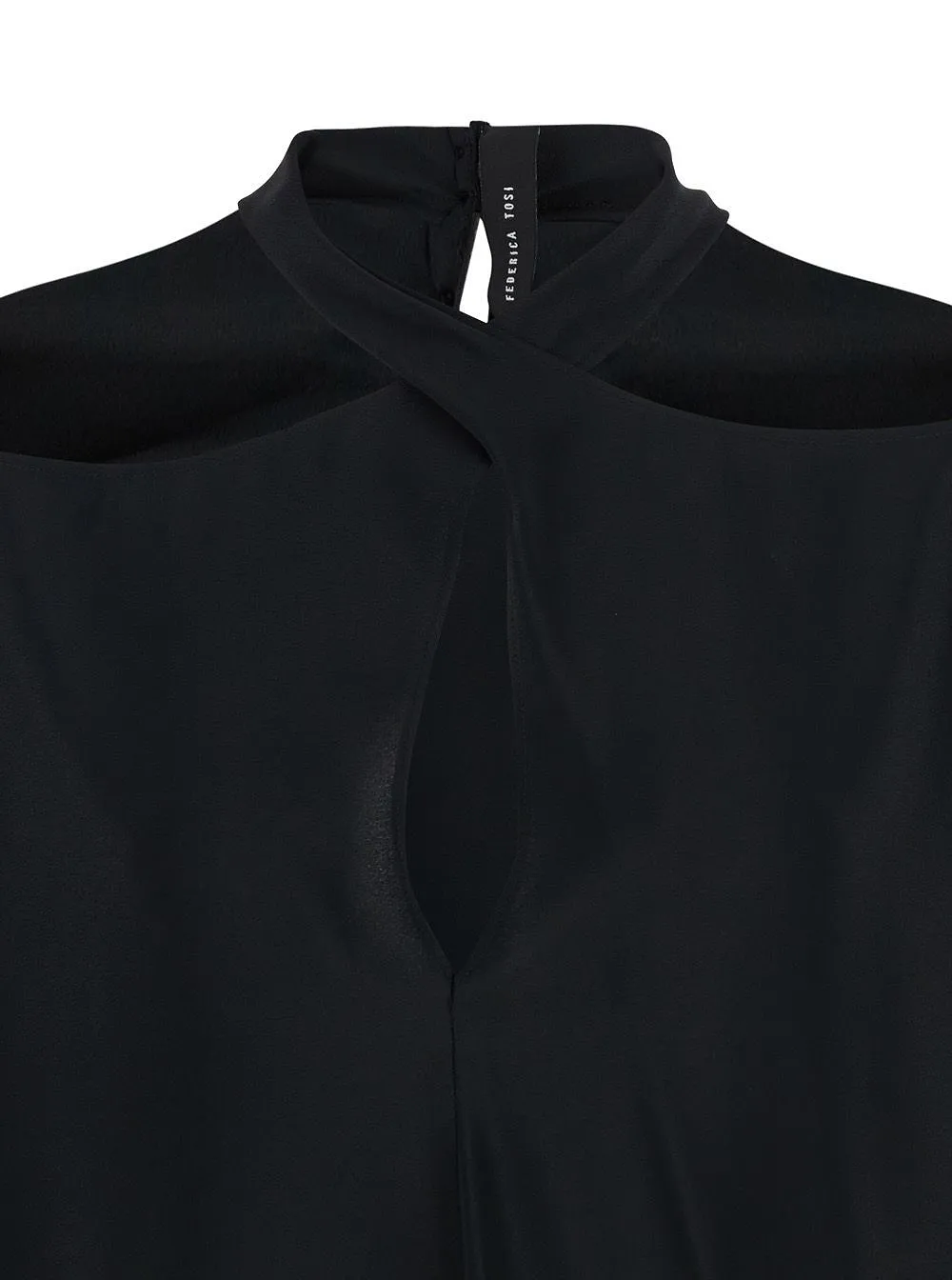 Federica Tosi Criss-Cross Keyhole Blouse