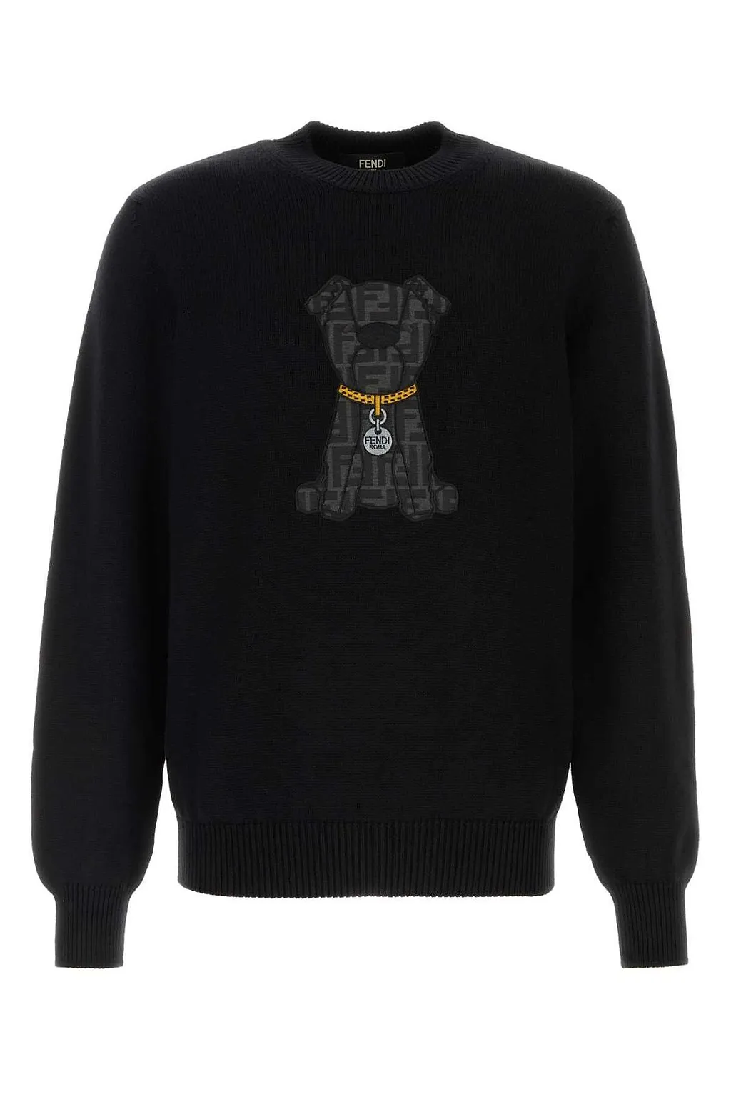 Fendi Ff Dog Crewneck Knitted Jumper