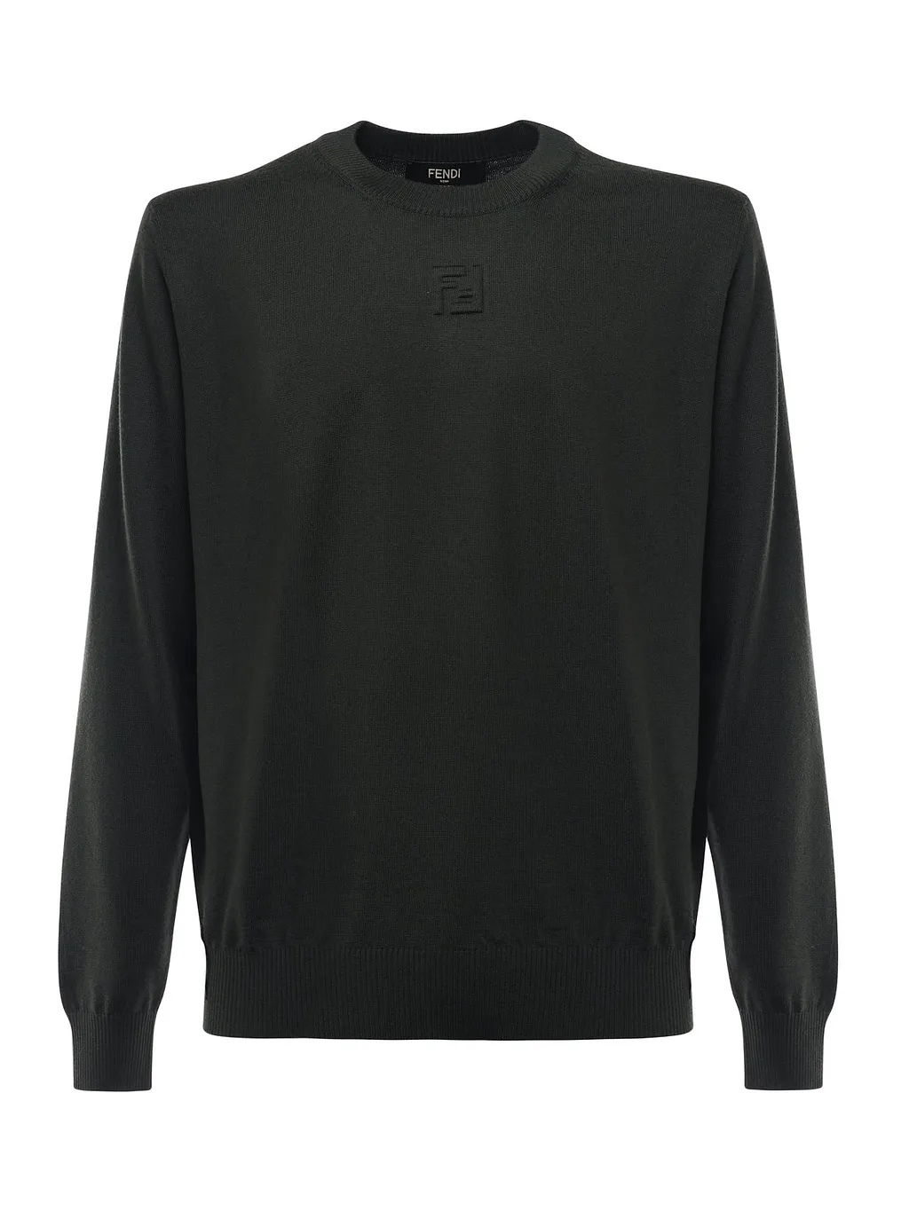 Fendi Crewneck Long-Sleeve Knit Sweater