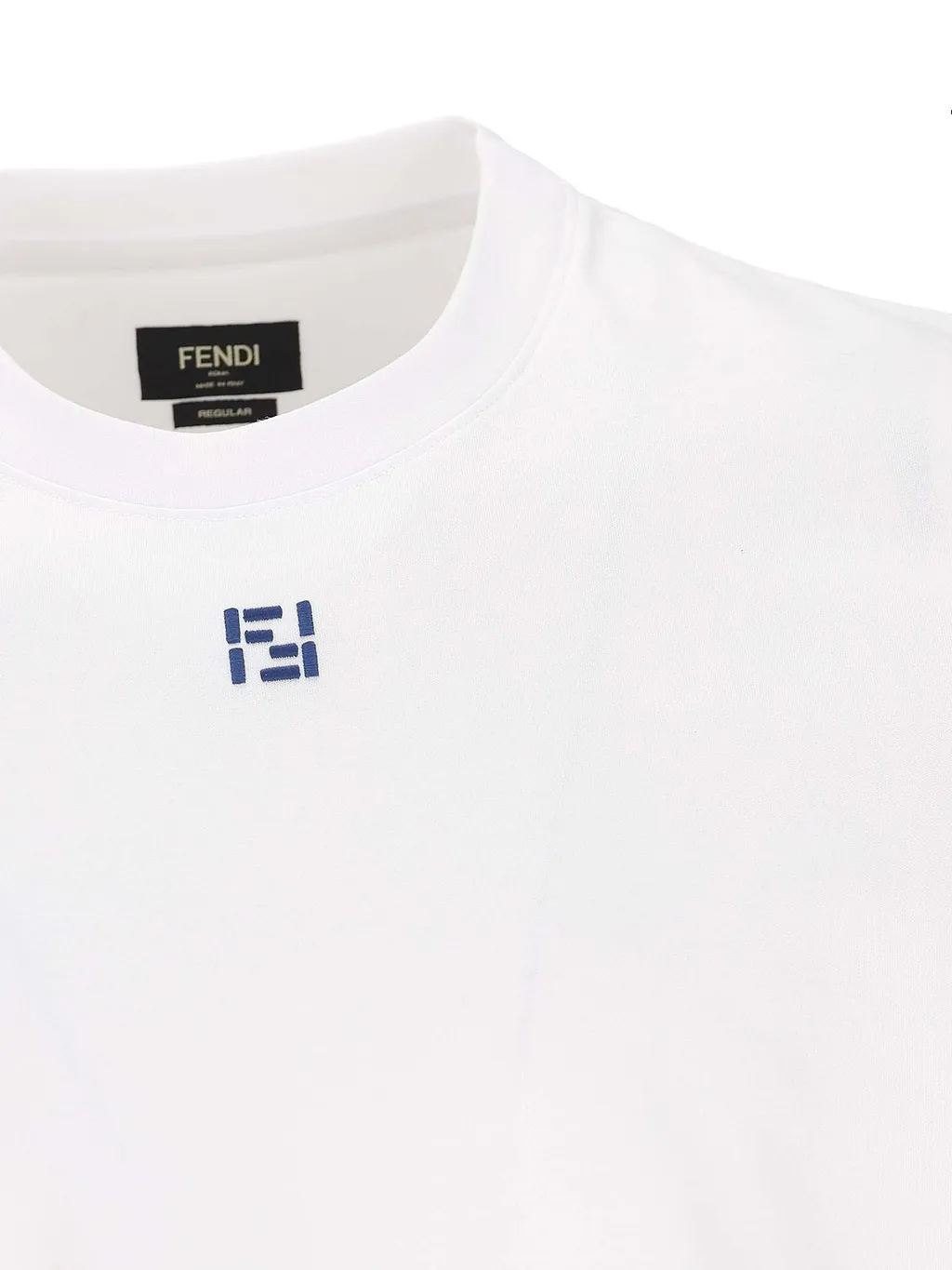 Fendi Ff Embroidered Crewneck T-Shirt