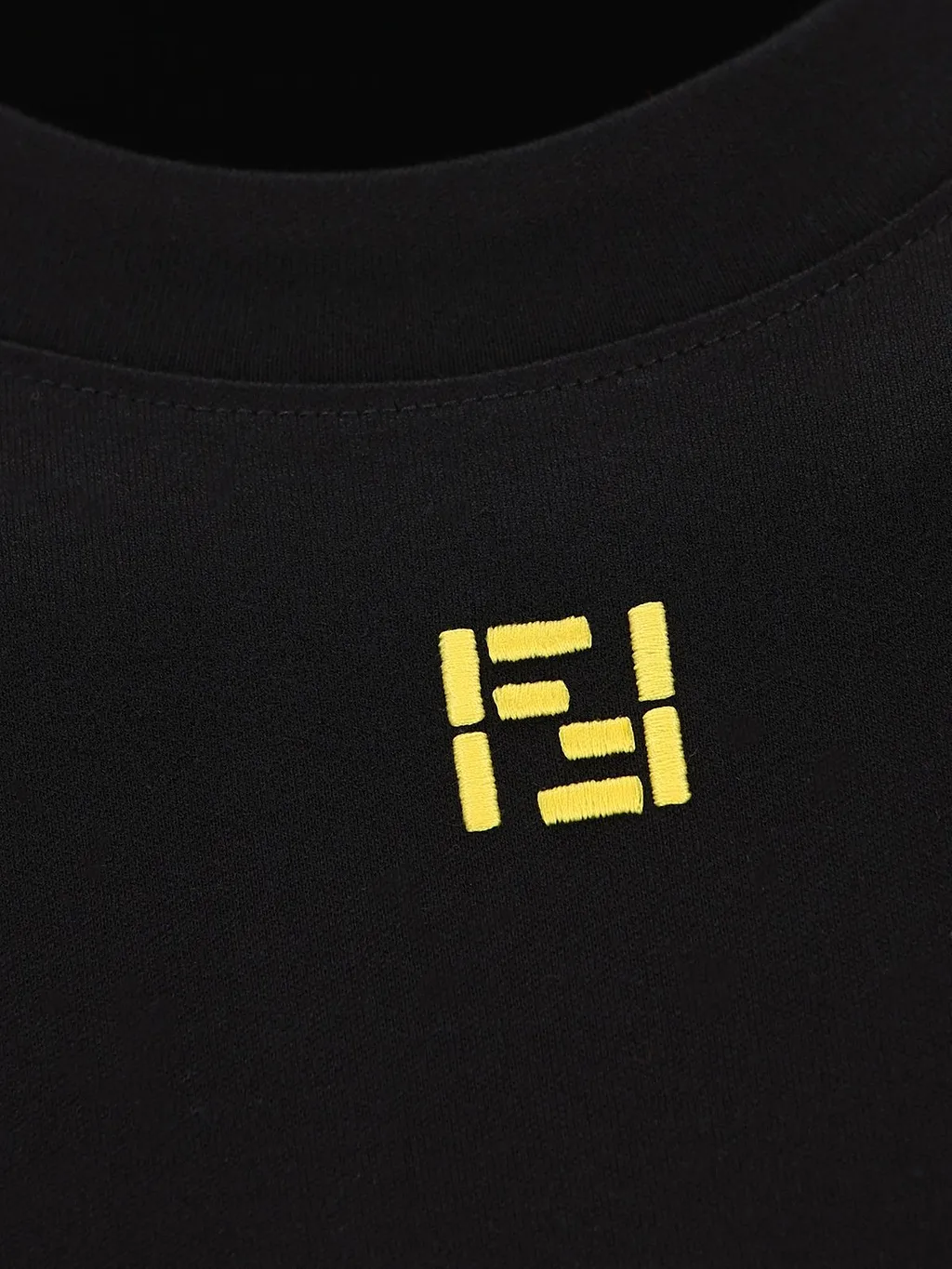 Fendi Ff Embroidered Crewneck T-Shirt