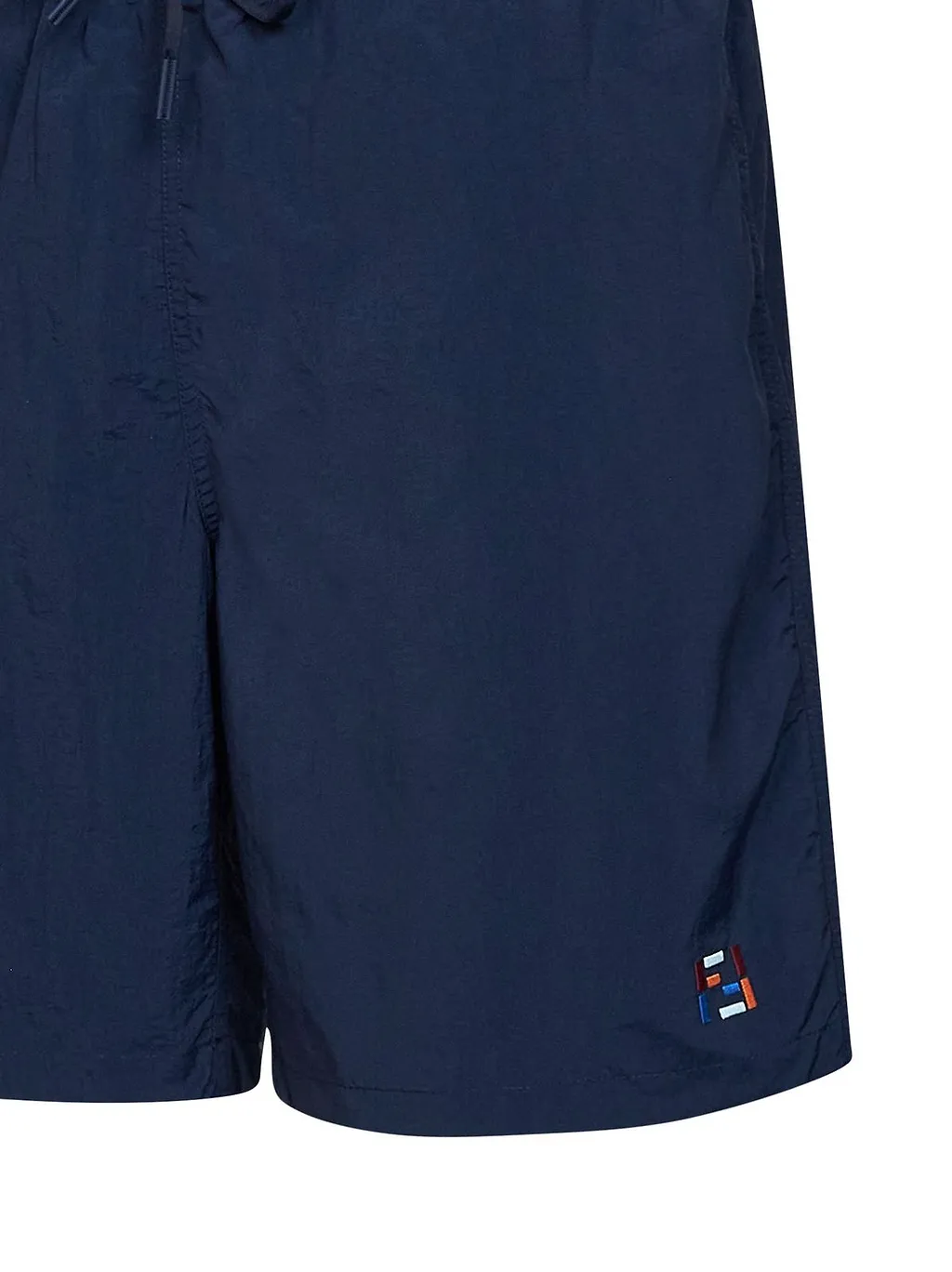 Fendi Ff Embroidered Drawstring Swim Shorts