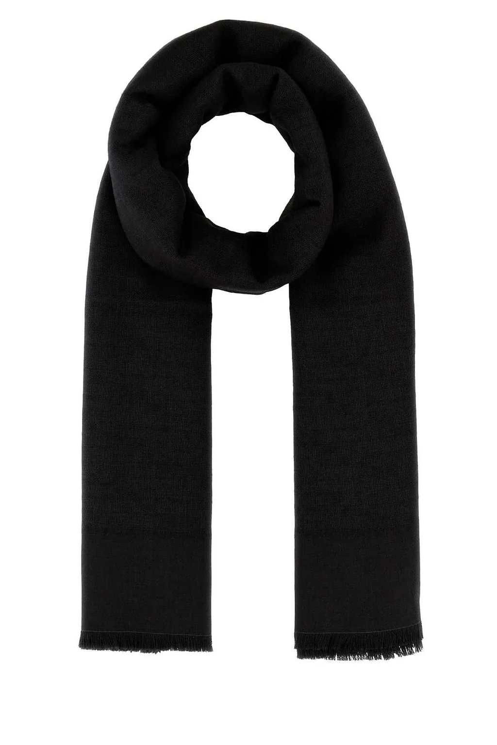 Fendi Ff Signature Fringed Shawl