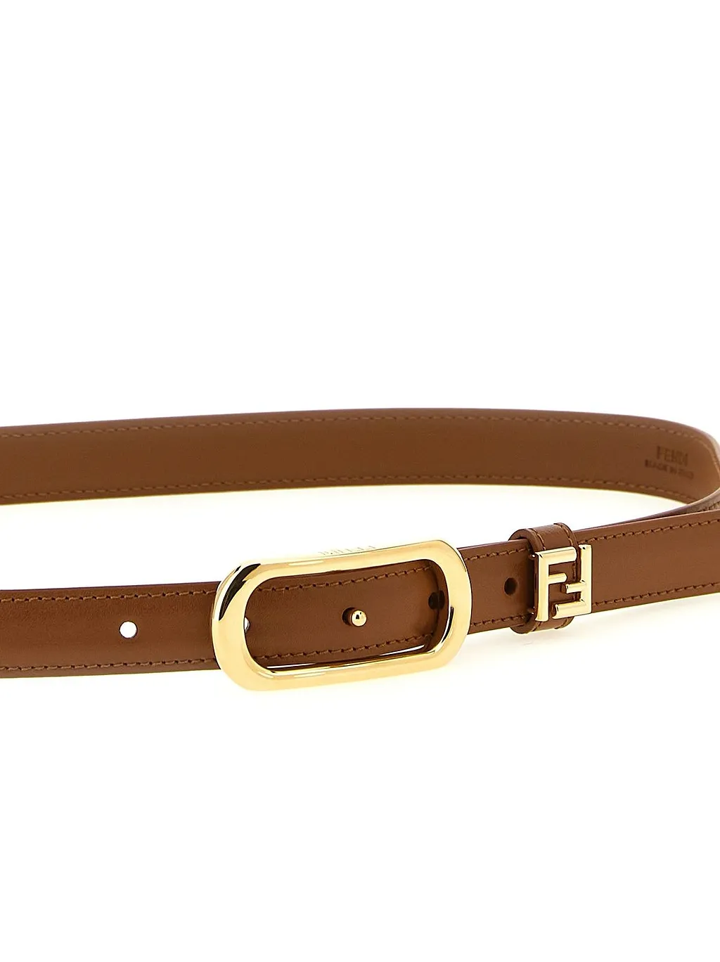 Ff Thin Oval-Buckle Belt