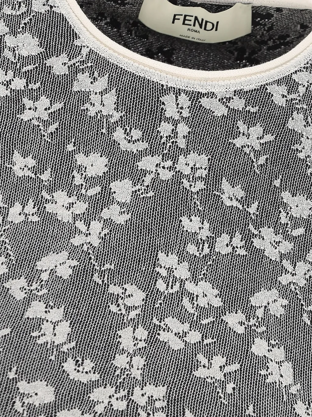 Fendi Floral Motif Short Sleeved T-Shirt