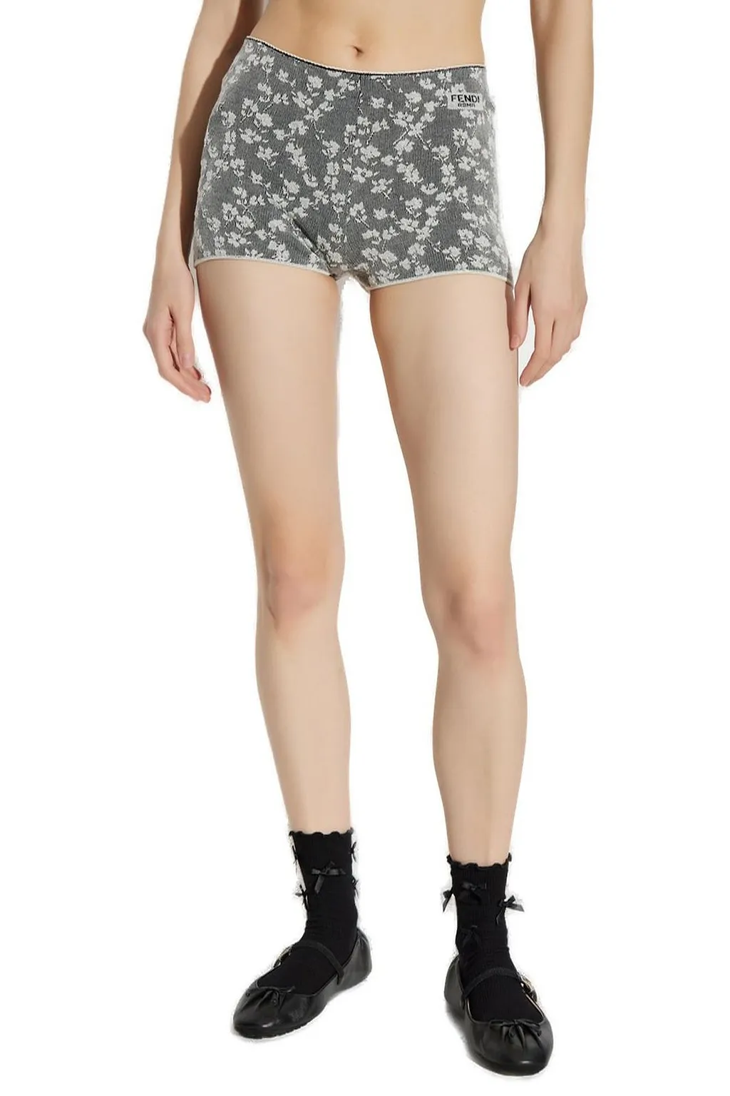 Fendi Floral Motif Lace Shorts