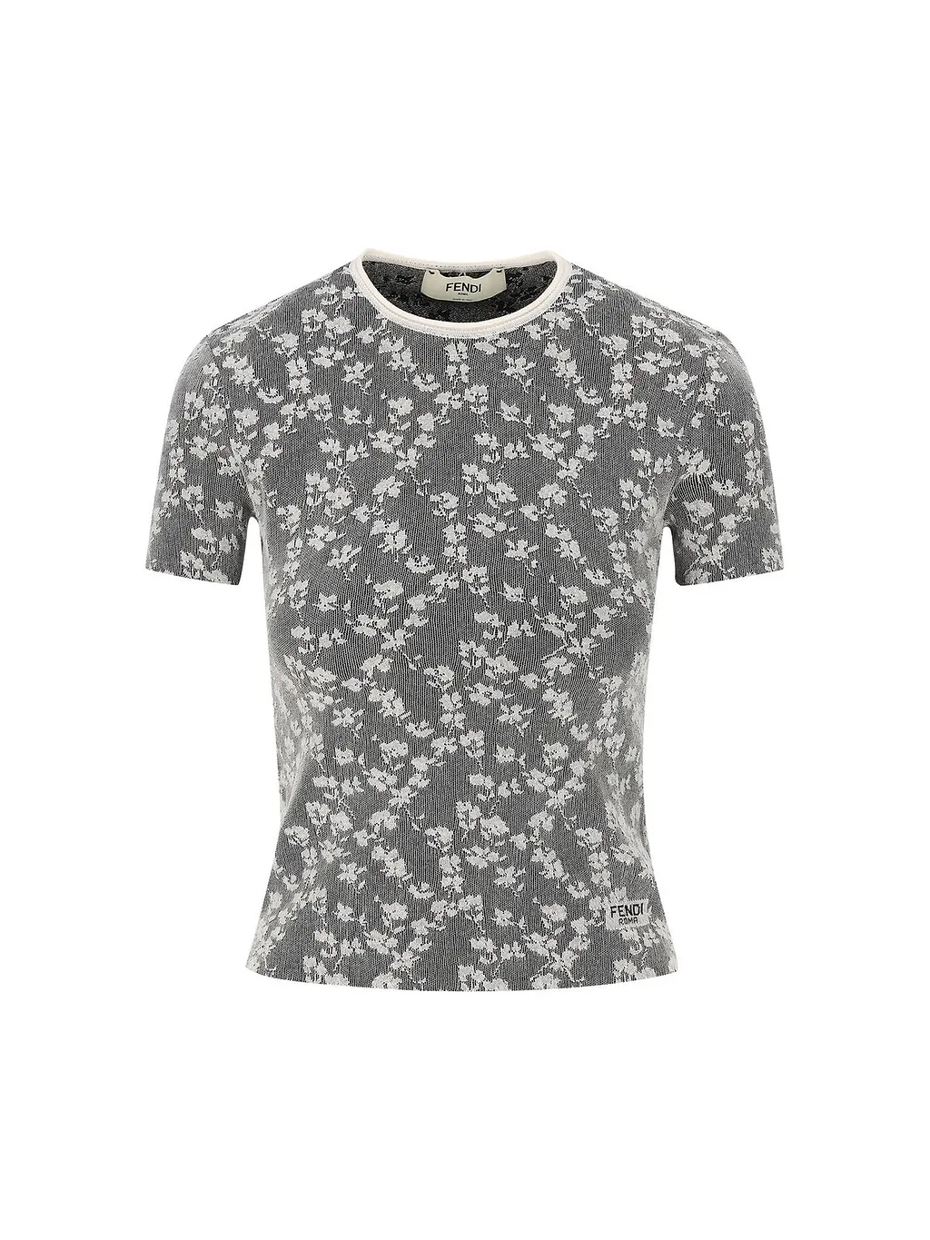 Fendi Floral Motif Short Sleeved T-Shirt