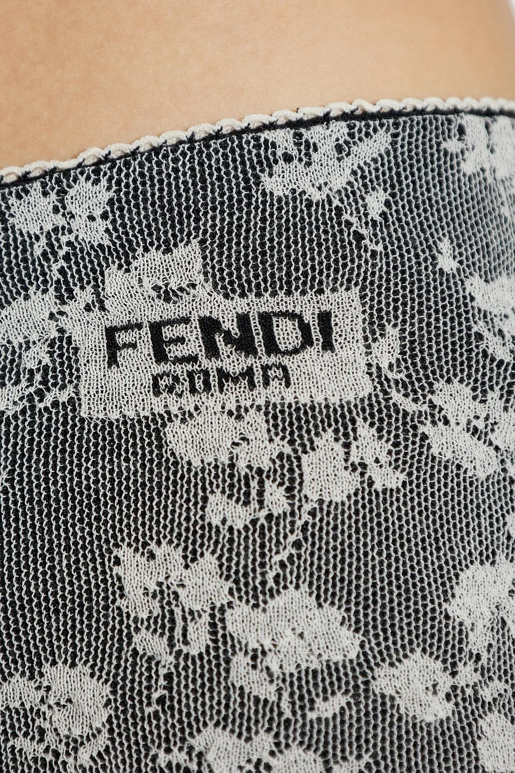 Fendi Floral Motif Lace Shorts