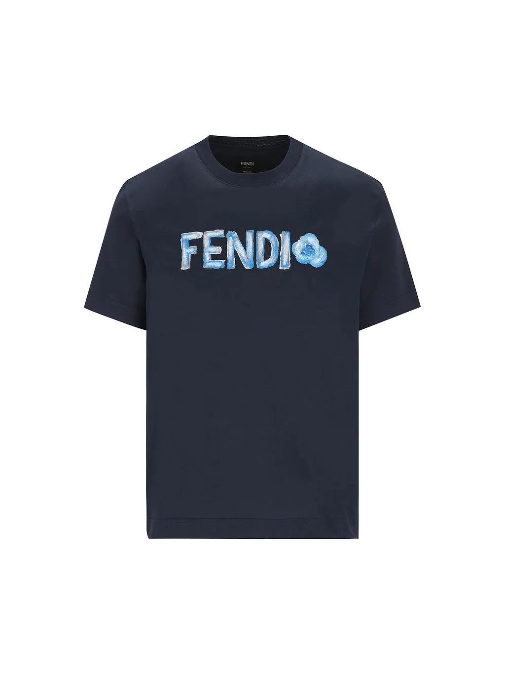 Fendi Flowers Logo Embroidered Crewneck T-Shirt