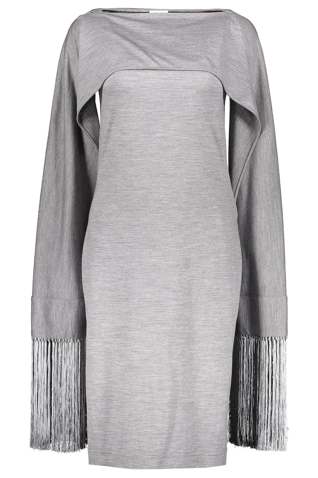 Fringed Capelet Sleeveless Dress