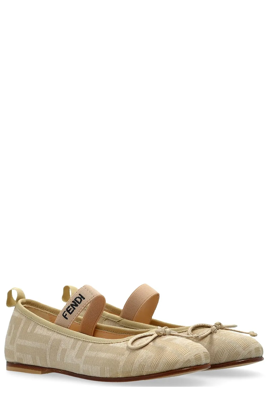 Fendi Kids Bow-Detailed Ballerinas