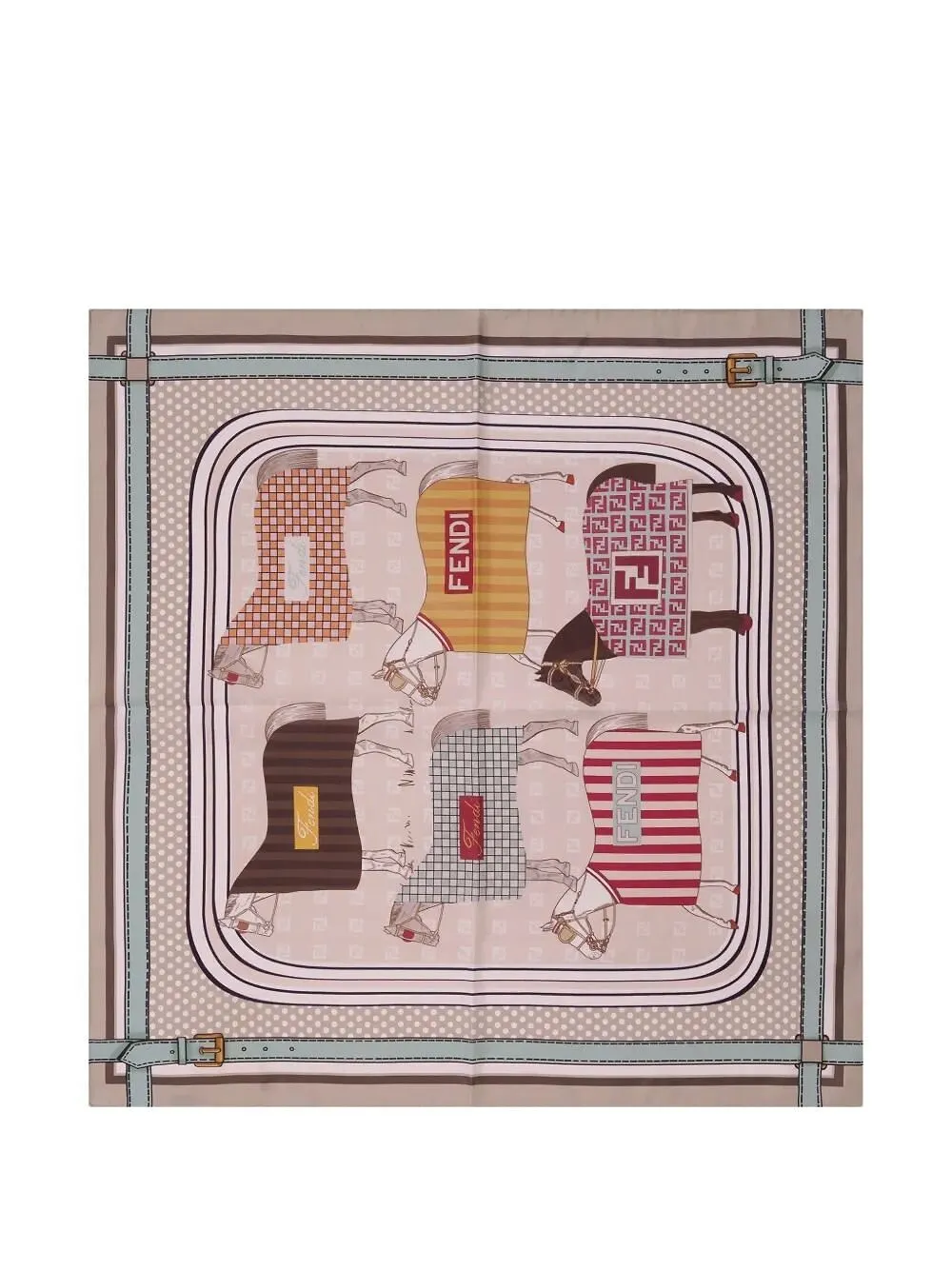 Fendi Kids Cavalli Print Scarf