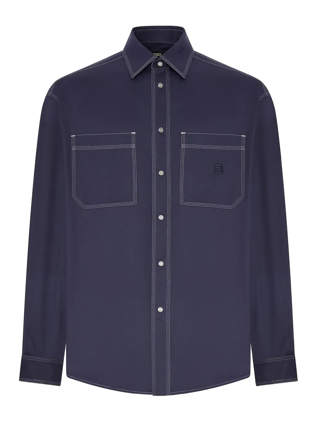 Fendi Logo Embroidered Long-Sleeved Shirt