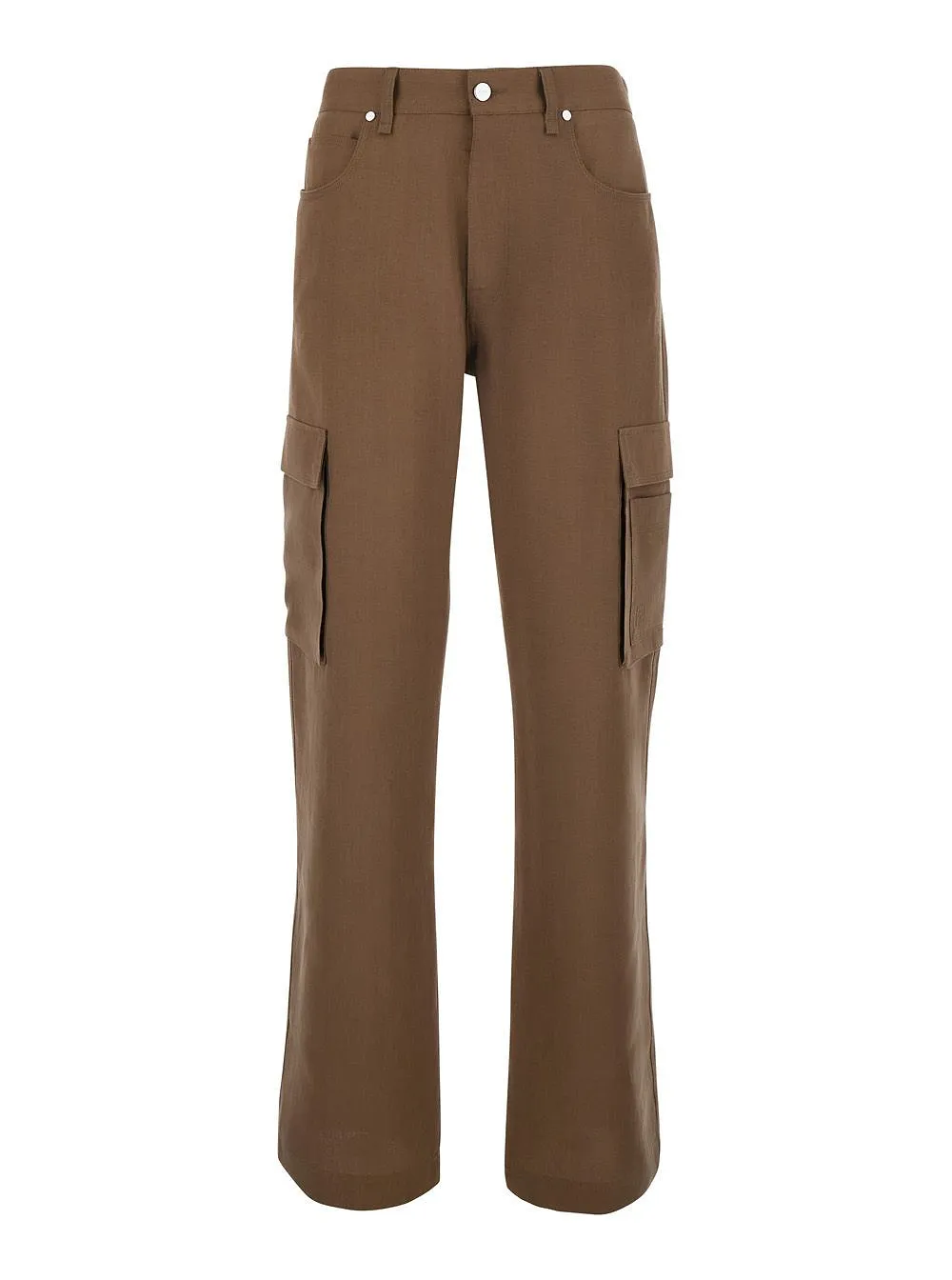 Fendi Logo Embroidered Straight-Cut Cargo Trousers