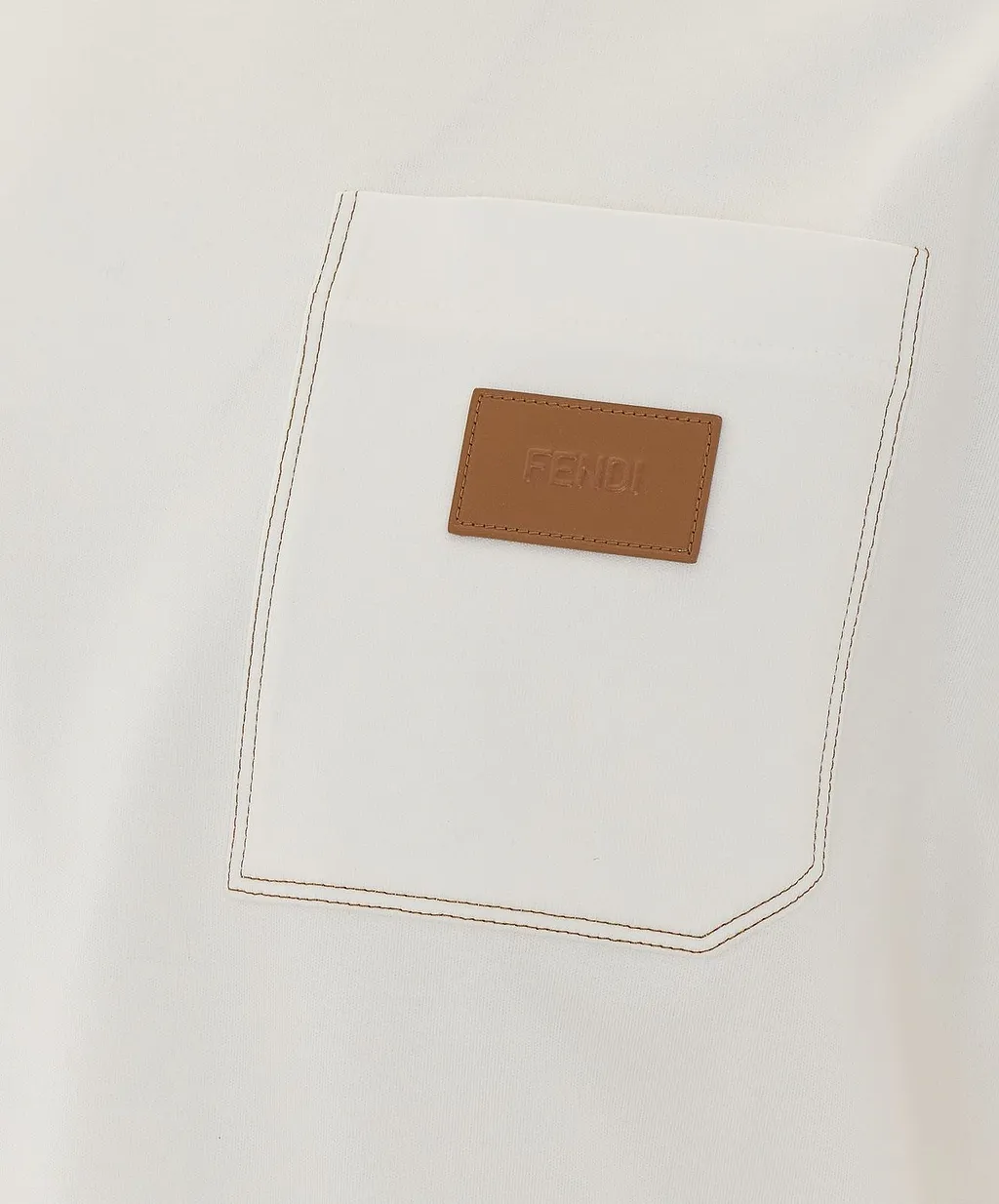 Fendi Logo Patch Crewneck T-Shirt