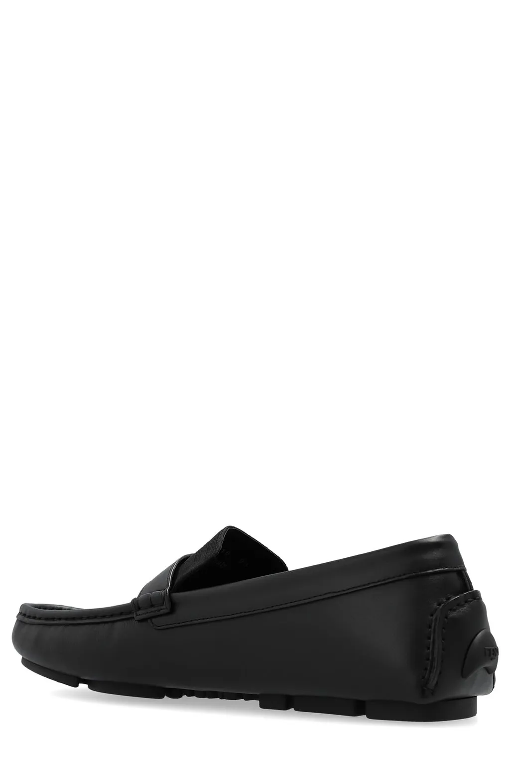 Fendi Logo Plaque Monogrammed Loafers