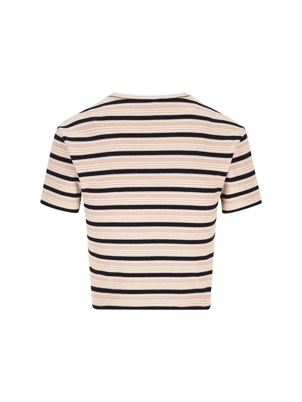 Fendi Logo Patch Striped Cropped Jumper