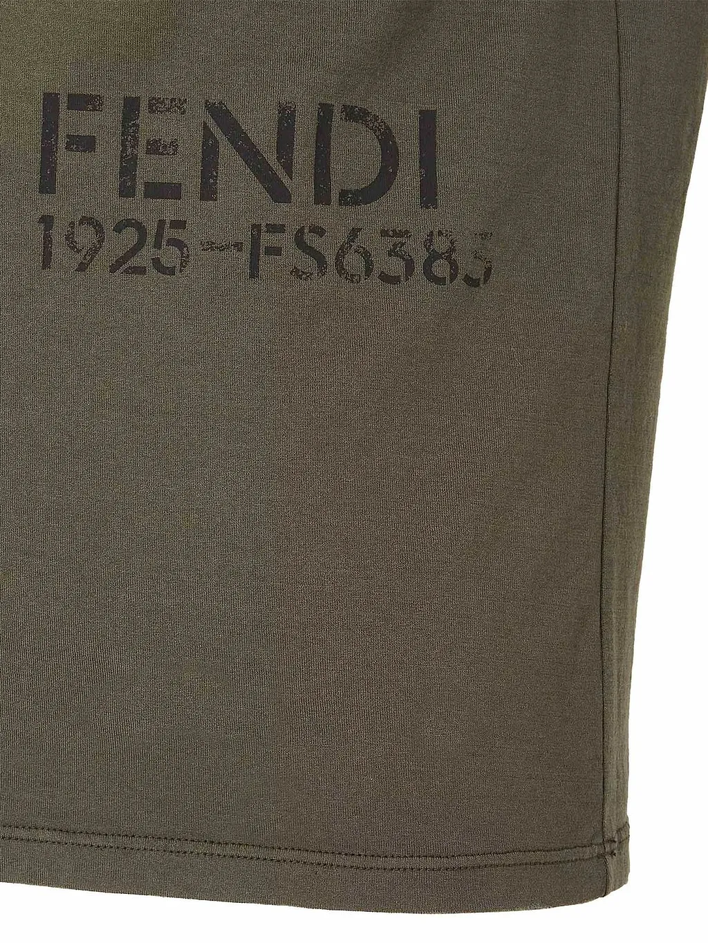 Fendi Logo Print Crewneck T-Shirt