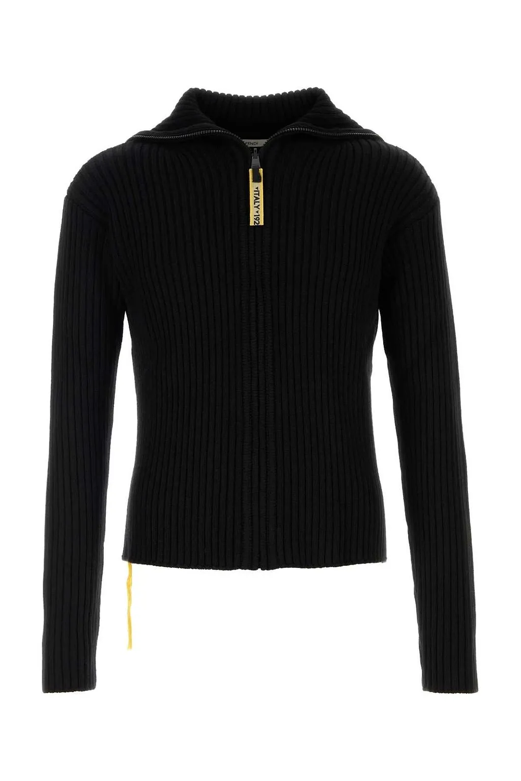 Fendi Maxi Ribbed Zip Cardigan