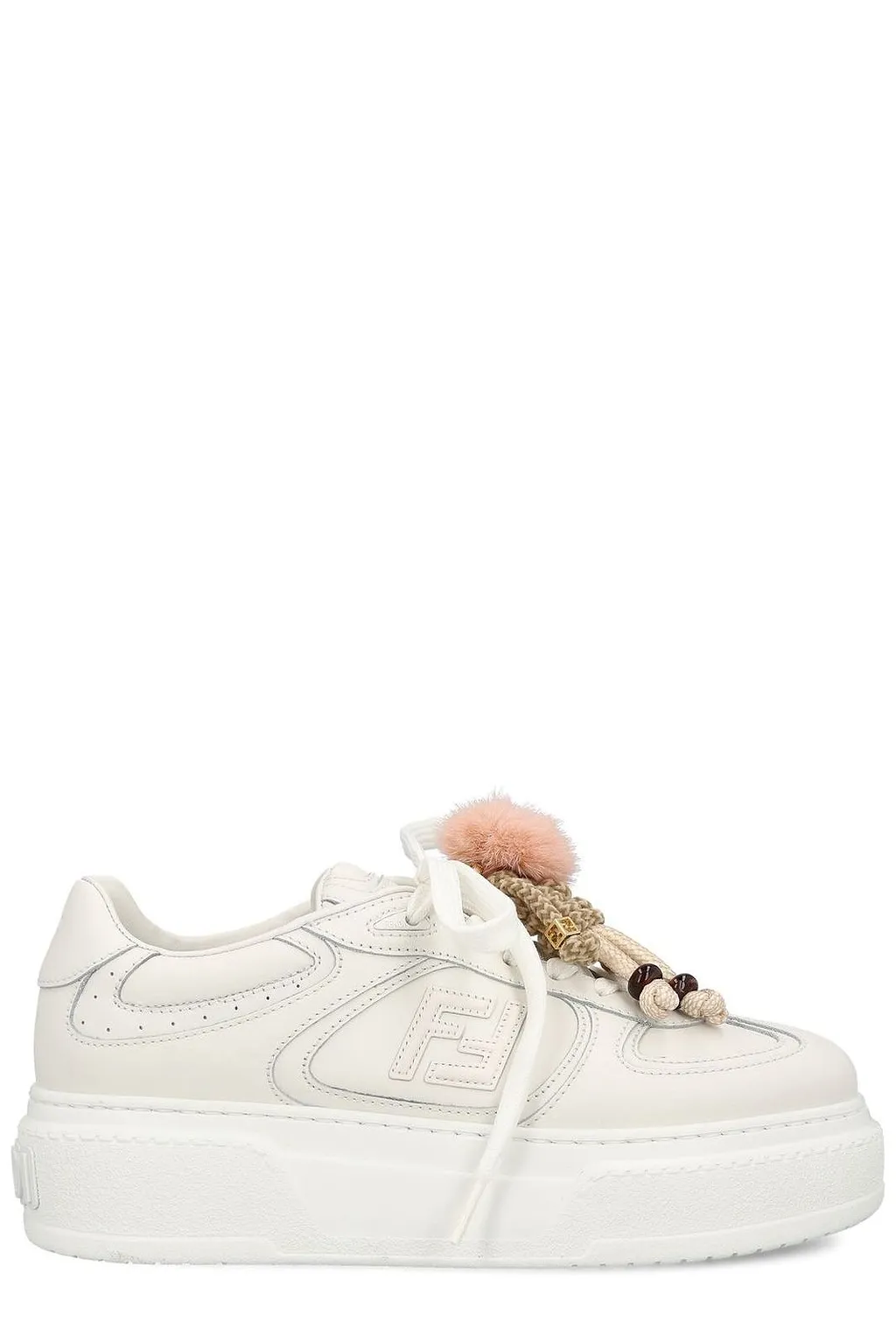 Fendi Match Platform Lace-Up Sneakers