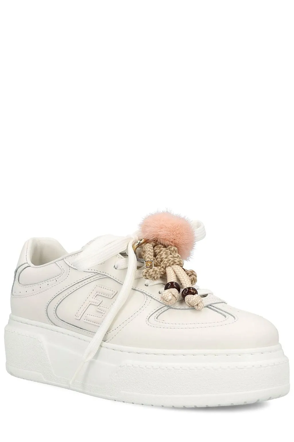 Fendi Match Platform Lace-Up Sneakers