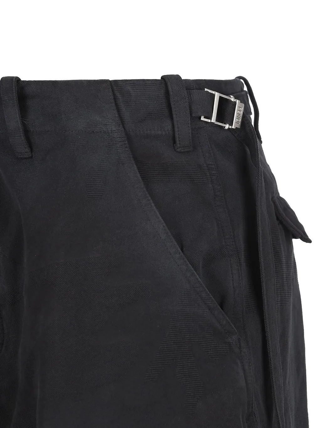 Fendi Mid-Rise Wide Leg Bermuda Shorts