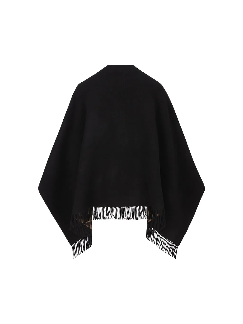 Fendi Monogram Fringed Reversible Poncho