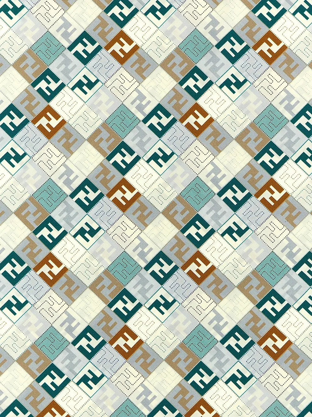 Fendi Monogrammed Square Scarf