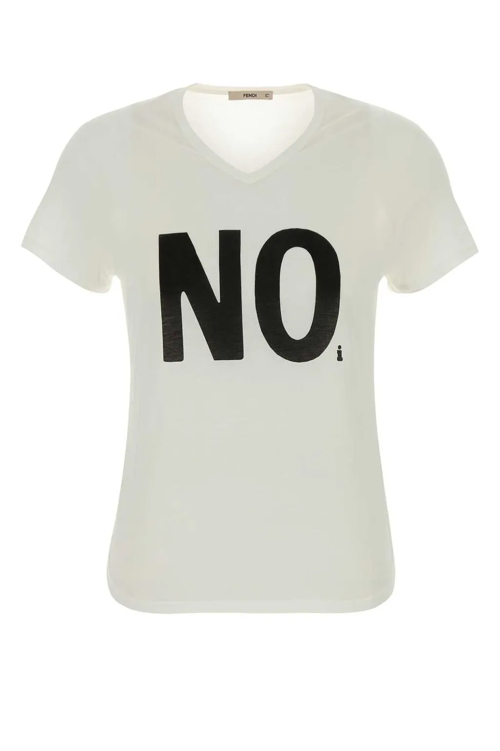 Fendi No Printed V-Neck T-Shirt