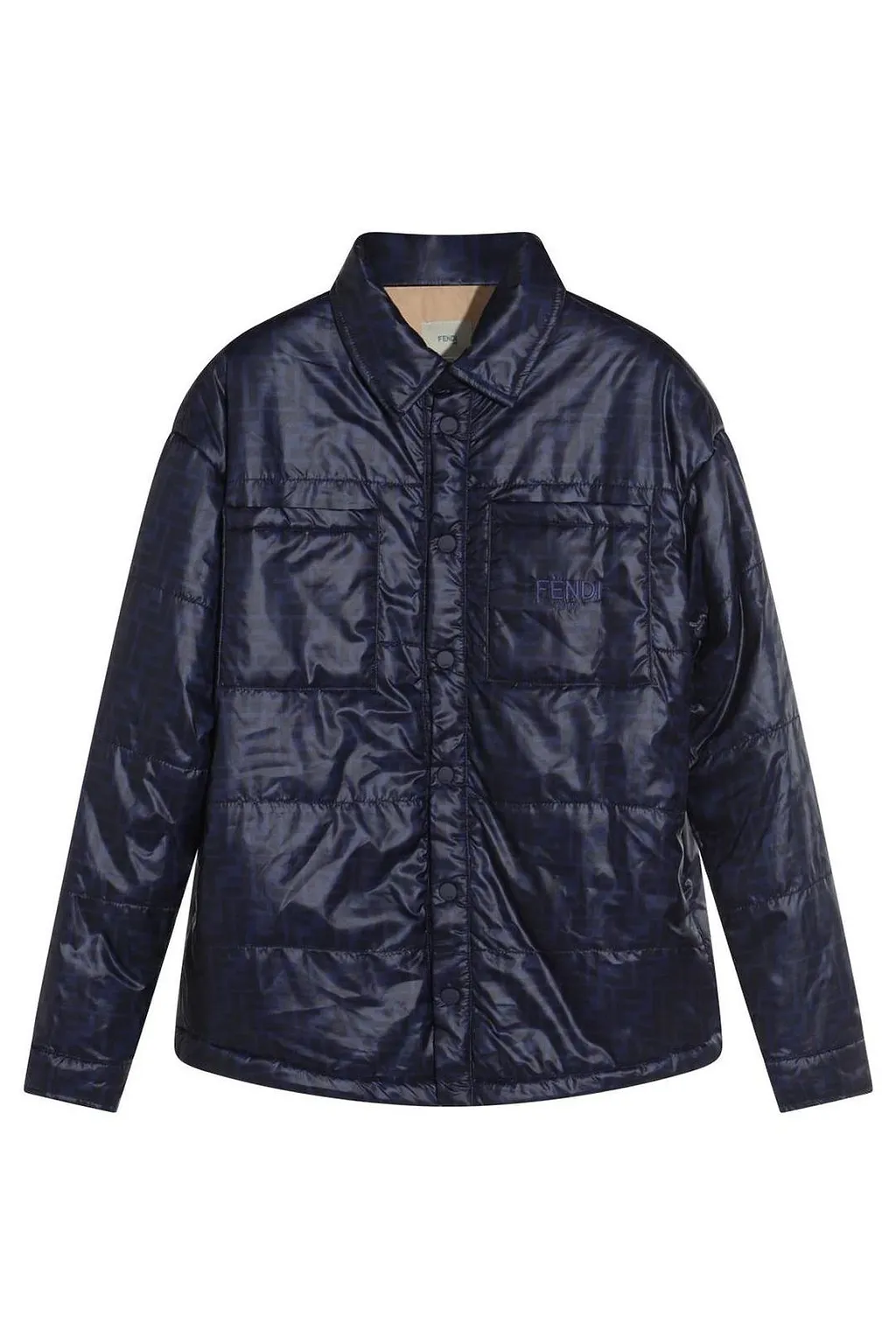 Fendi Kids Logo Embroidered Padded Jacket