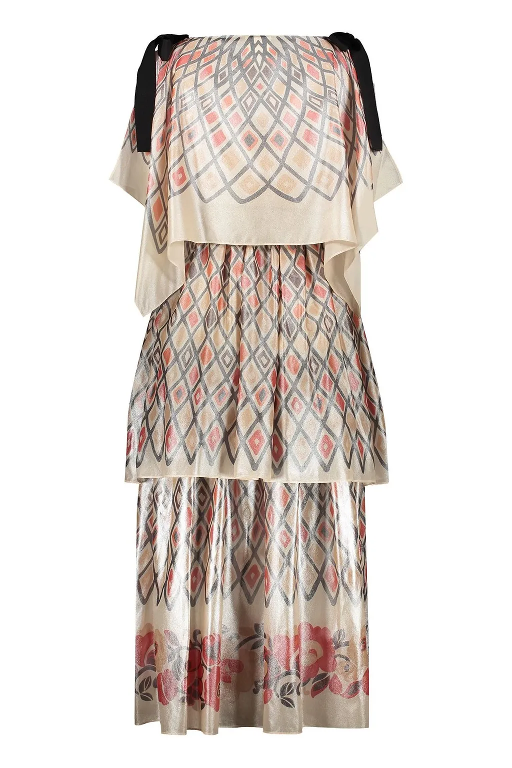 Fendi Printed Bow-Detailed Midi Dress
