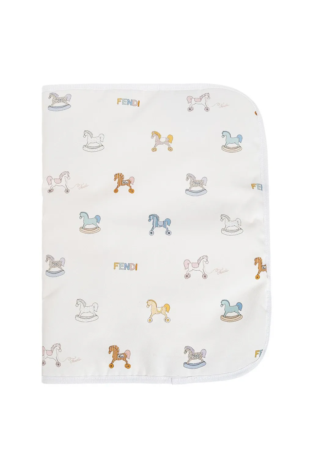 Fendi Kids Logo Embroidered Shoulder Bag