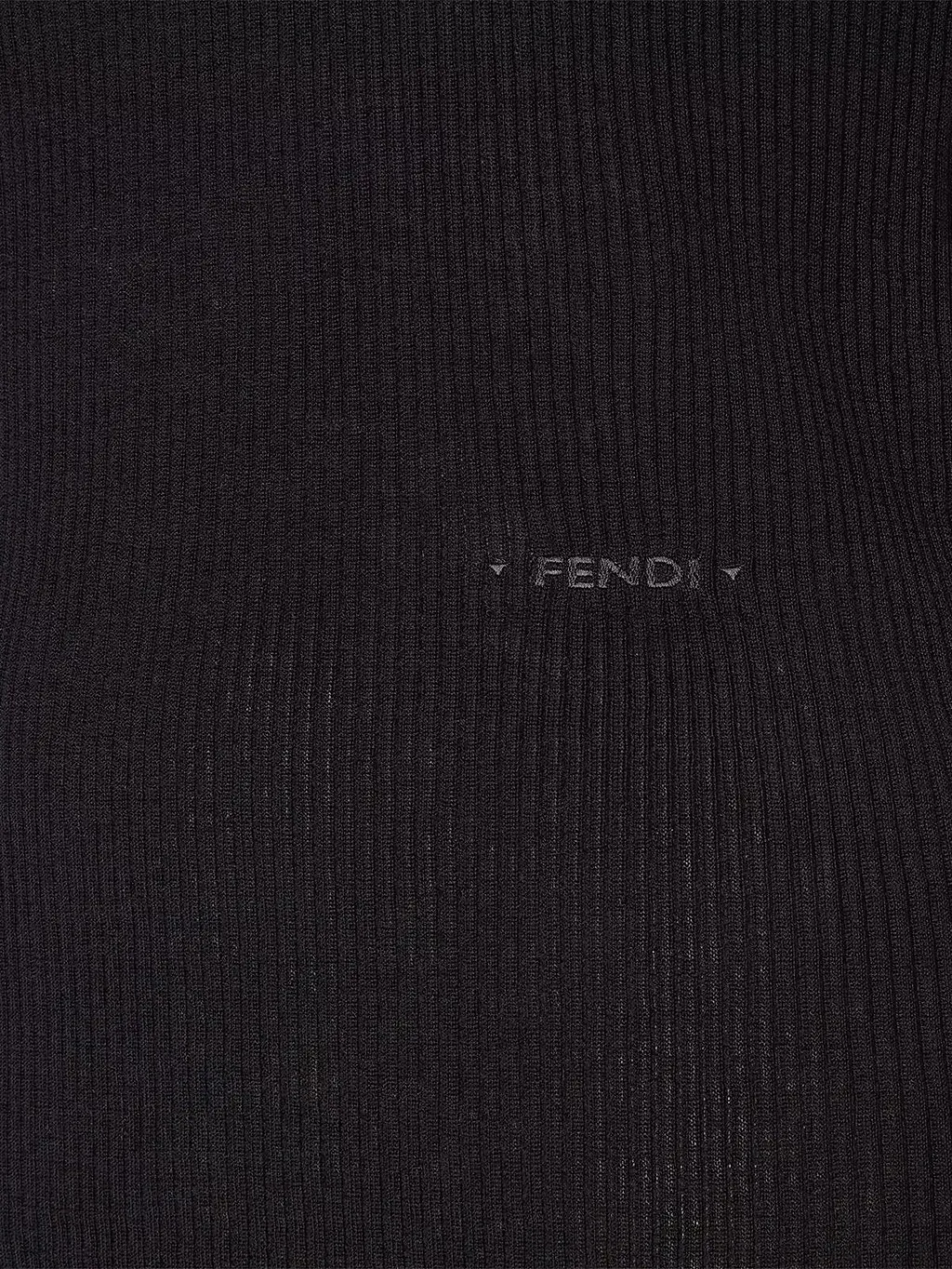 Fendi Ribbed Polo Knitted Top