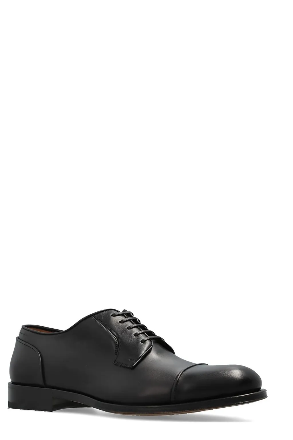 Ferragamo Stitching Detail Lace-Up Derby Shoes
