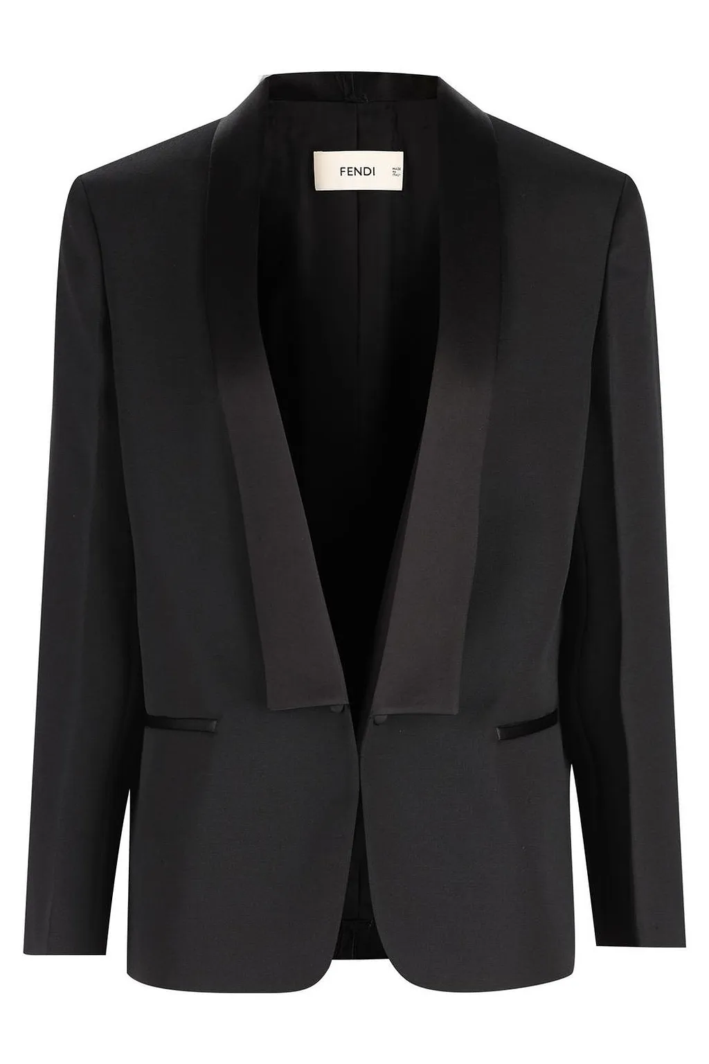 Fendi Satin Shawl Lapels Tailored Blazer