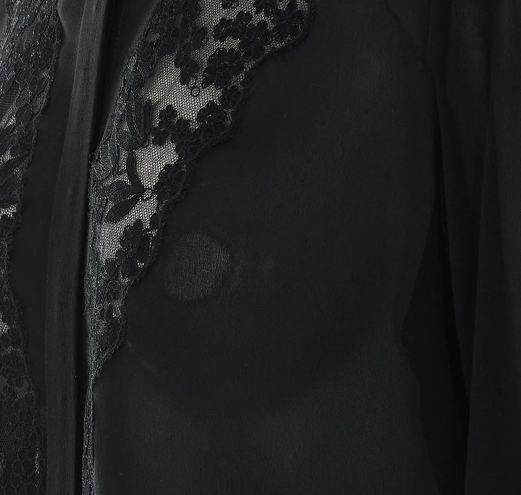 Fendi Sheer Lace Panel Shirt