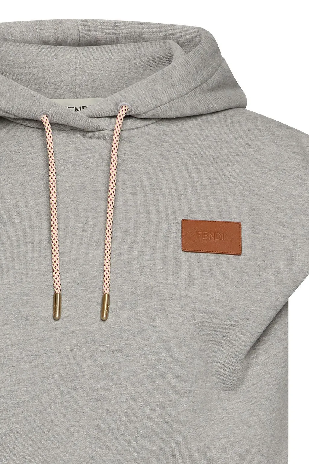 Fendi Sleeveless Cropped Drawstring Hoodie