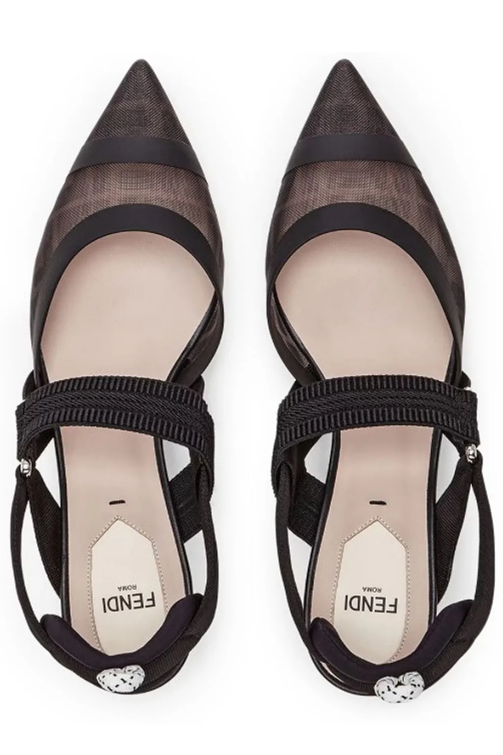 Fendi Slingback Pointed Toe Pumps
