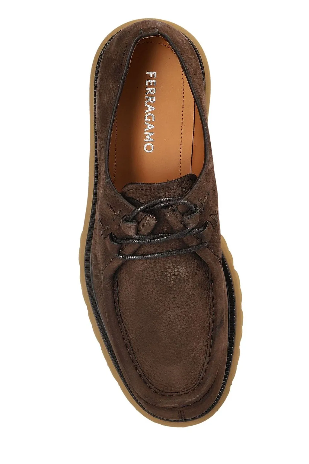 Ferragamo Stanley Lug-Sole Lace-Up Shoes