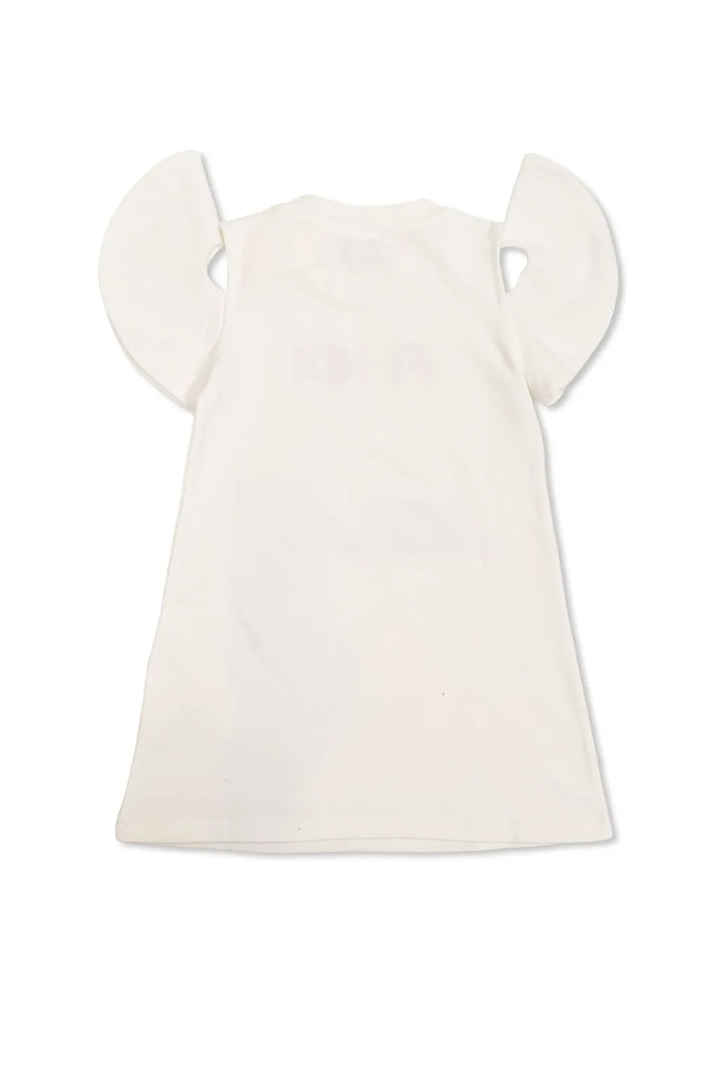 Fendi Kids Logo Ruffle-Sleeve Dress