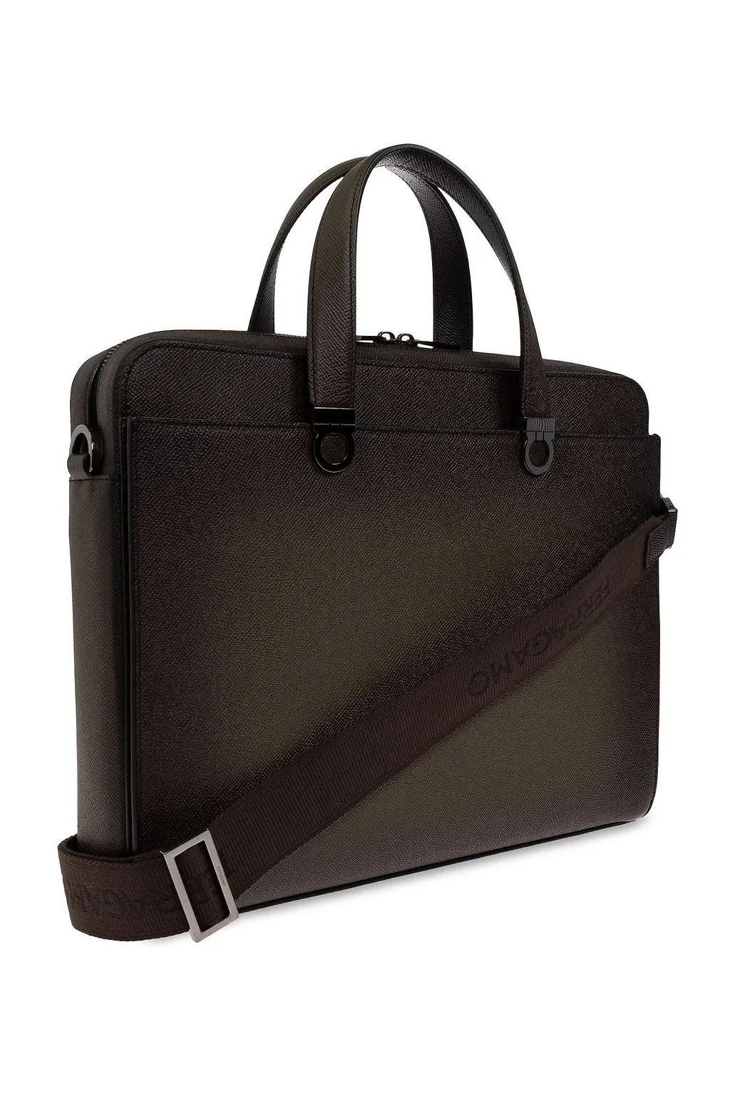 Ferragamo Gancini Zipped Briefcase