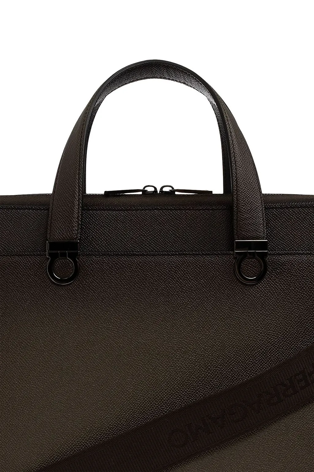 Ferragamo Gancini Zipped Briefcase