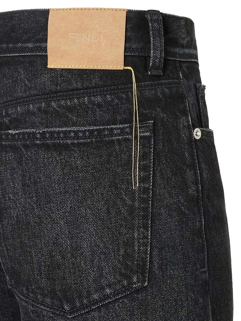Fendi Logo Patch Straight-Leg Jeans