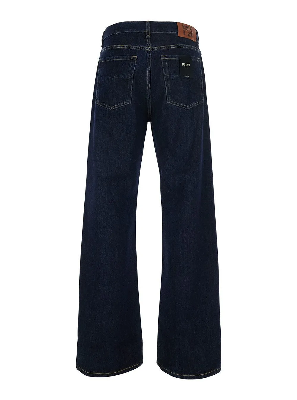 Fendi Straight-Leg Long Jeans