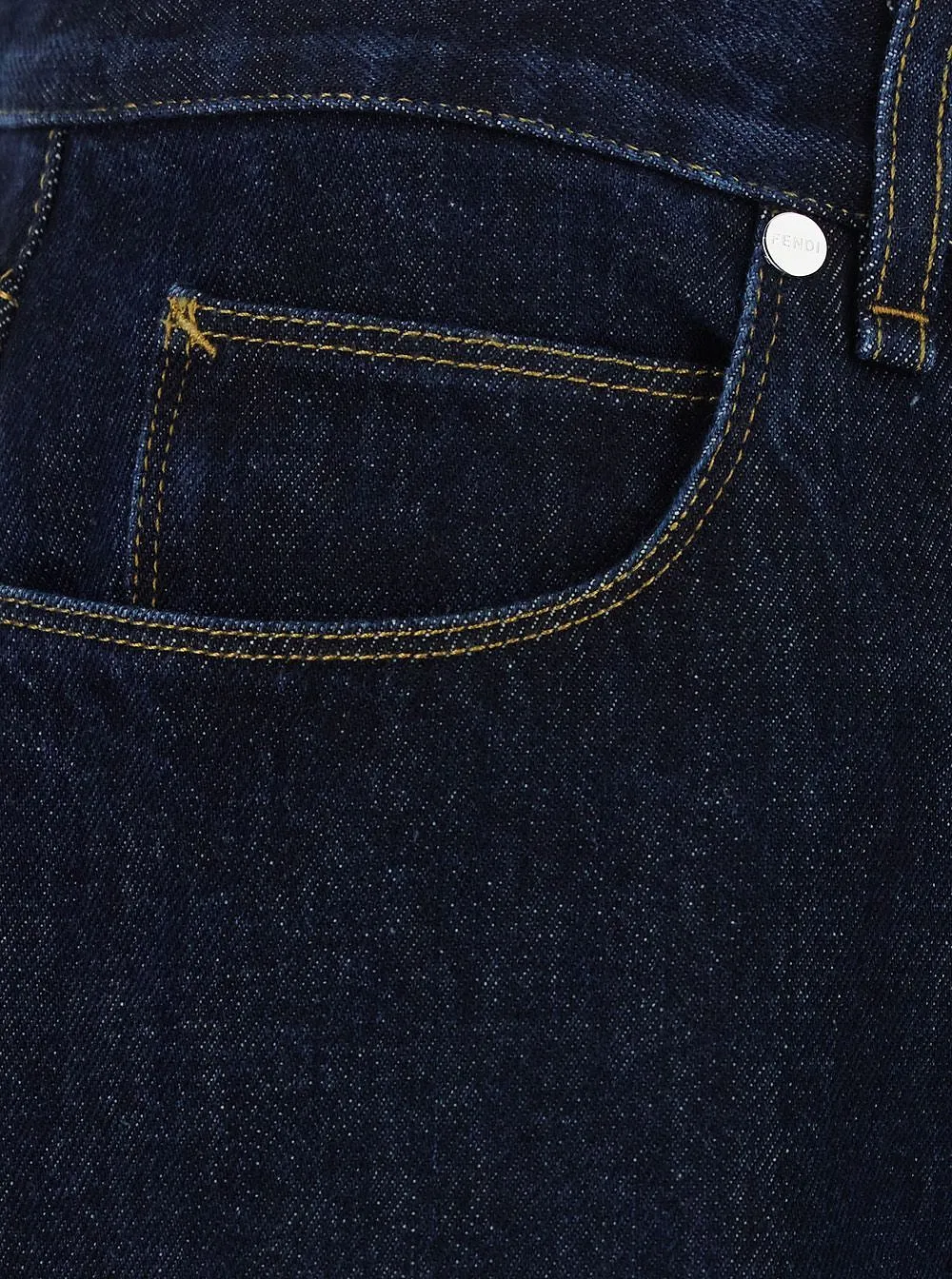 Fendi Straight-Leg Long Jeans