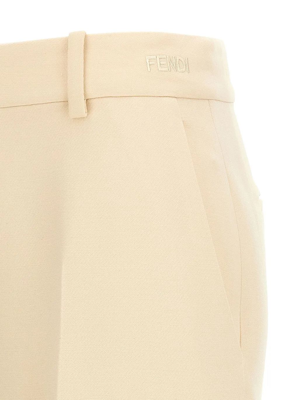 Fendi Straight-Leg Pleated Tailored Trousers