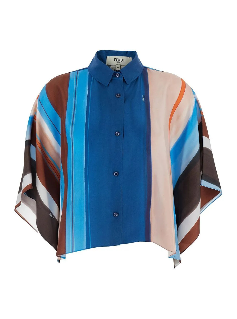 Fendi Striped Cropped Shirt