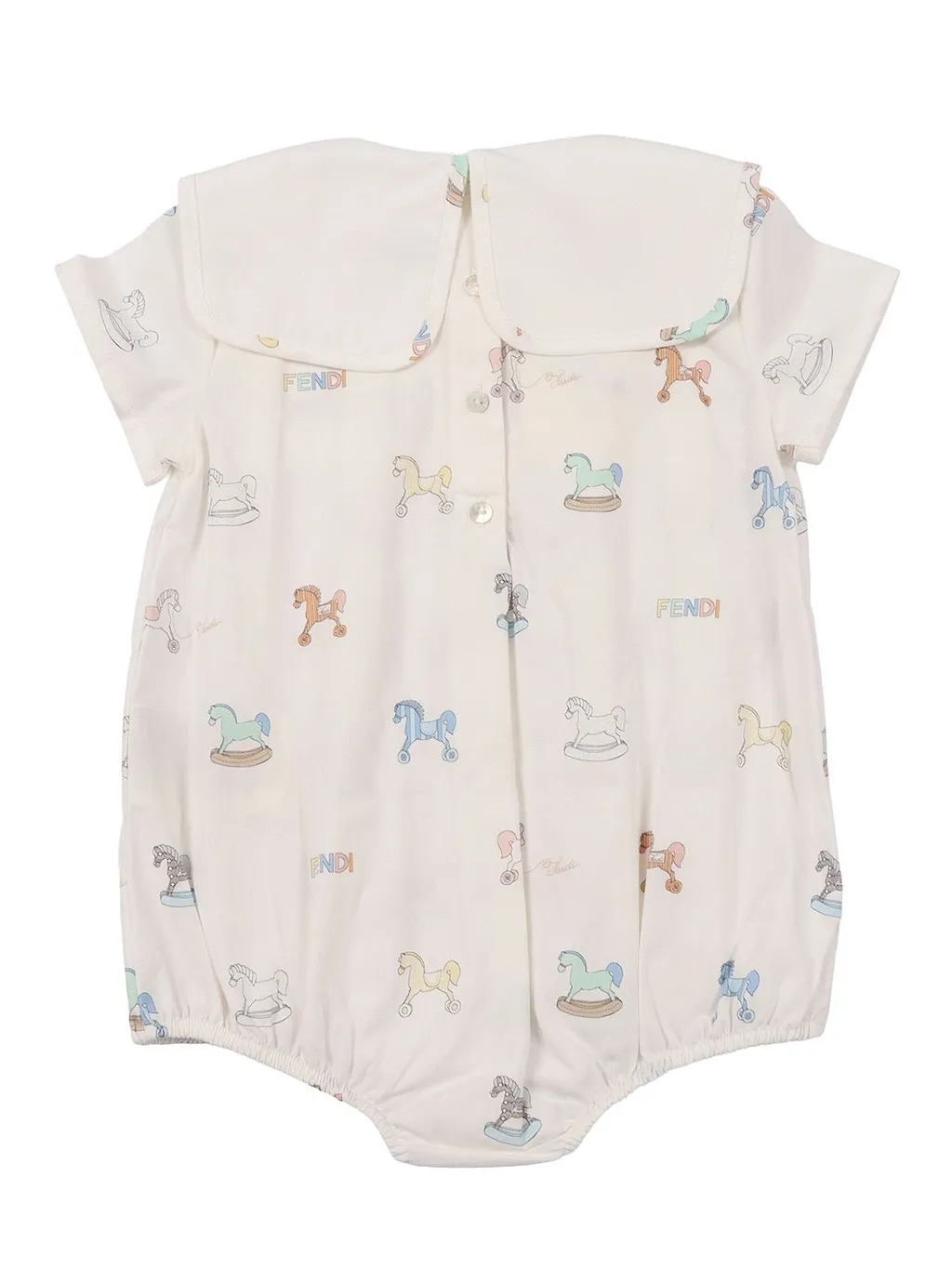 Fendi Kids Printed Snap-Button Babygrow Set