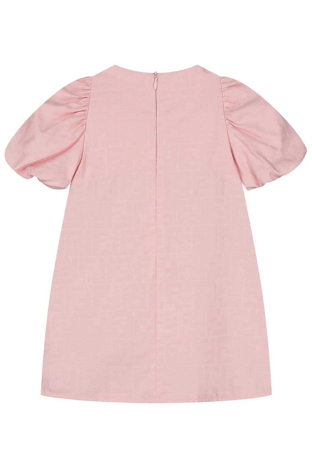 Fendi Kids Puff-Sleeved Rear Zipped Dress