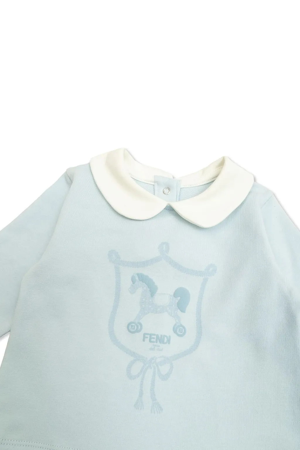 Fendi Kids Printed Sleepsuit Hat And Bib Set